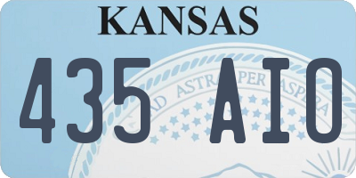 KS license plate 435AIO