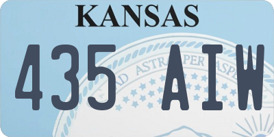 KS license plate 435AIW