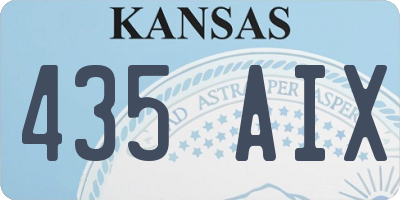 KS license plate 435AIX