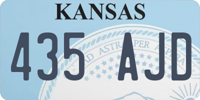 KS license plate 435AJD