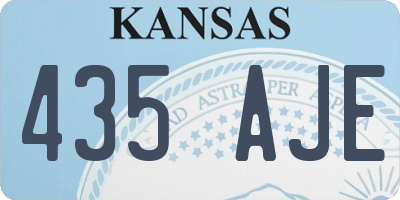 KS license plate 435AJE
