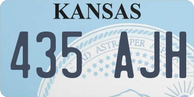KS license plate 435AJH