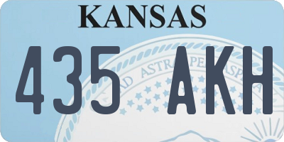 KS license plate 435AKH