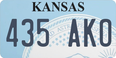 KS license plate 435AKO