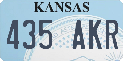 KS license plate 435AKR