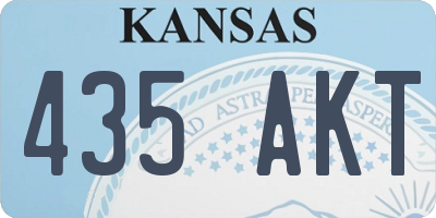 KS license plate 435AKT