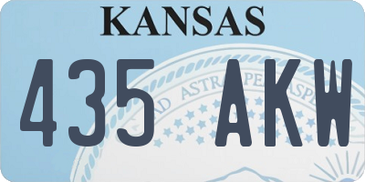 KS license plate 435AKW