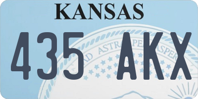 KS license plate 435AKX