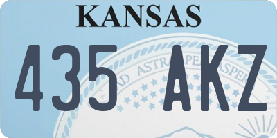 KS license plate 435AKZ