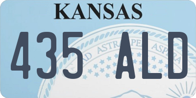 KS license plate 435ALD