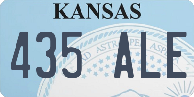 KS license plate 435ALE