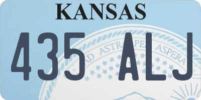 KS license plate 435ALJ