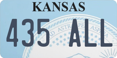 KS license plate 435ALL