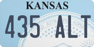 KS license plate 435ALT