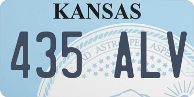 KS license plate 435ALV