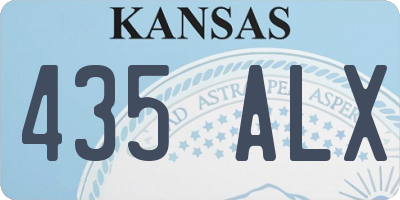 KS license plate 435ALX