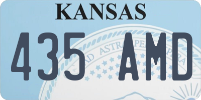 KS license plate 435AMD