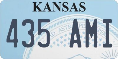 KS license plate 435AMI