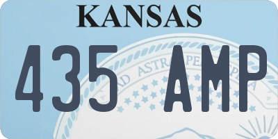 KS license plate 435AMP
