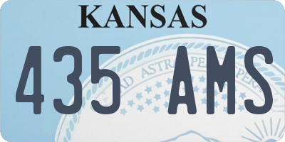 KS license plate 435AMS