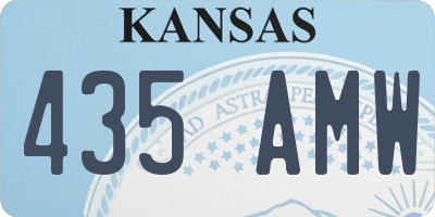KS license plate 435AMW
