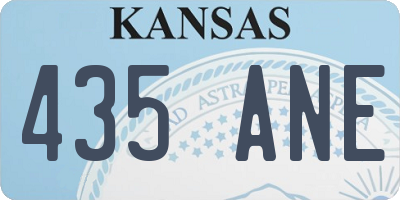 KS license plate 435ANE