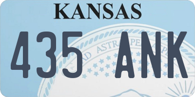 KS license plate 435ANK
