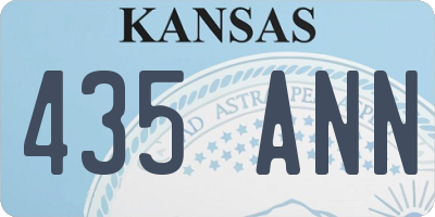 KS license plate 435ANN