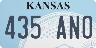 KS license plate 435ANO