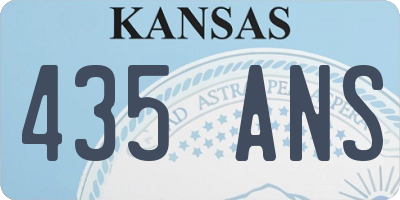 KS license plate 435ANS