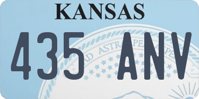 KS license plate 435ANV