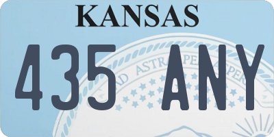 KS license plate 435ANY