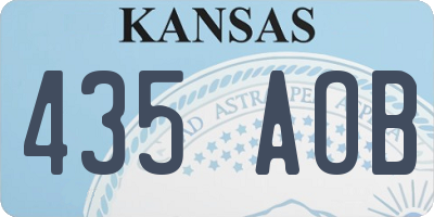 KS license plate 435AOB