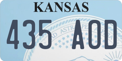 KS license plate 435AOD