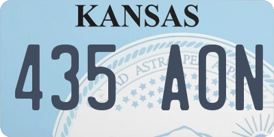 KS license plate 435AON