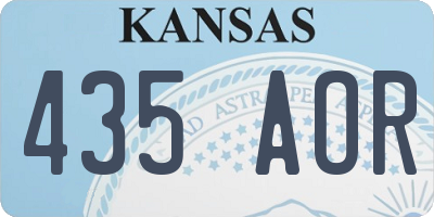 KS license plate 435AOR