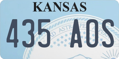 KS license plate 435AOS