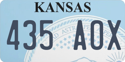 KS license plate 435AOX