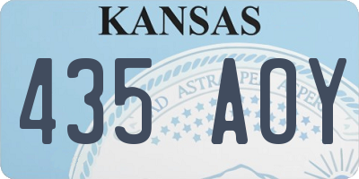 KS license plate 435AOY