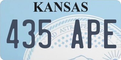 KS license plate 435APE