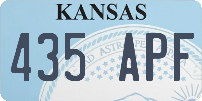 KS license plate 435APF
