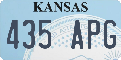 KS license plate 435APG