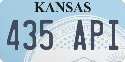 KS license plate 435API
