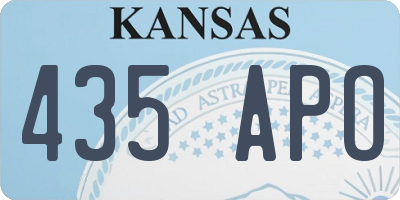 KS license plate 435APO