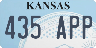 KS license plate 435APP