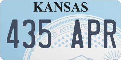 KS license plate 435APR