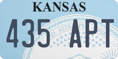 KS license plate 435APT