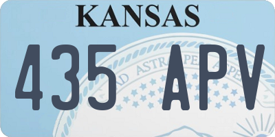KS license plate 435APV