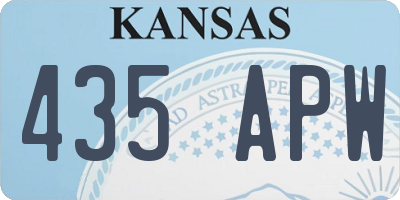 KS license plate 435APW
