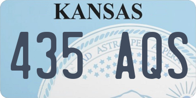 KS license plate 435AQS